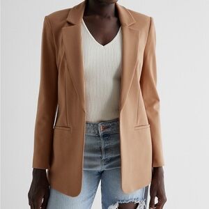Express Tan Blazer Modern Oversized Fit